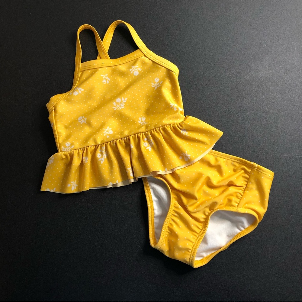 Cat & Jack Marigold Yellow Bikini Set Size 18 Months